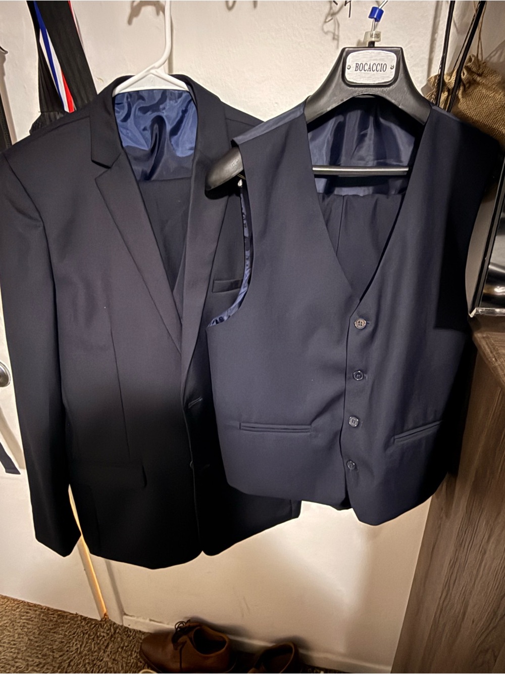 Boy’s Navy 3-Piece Suit Jacket ,Vest & pant